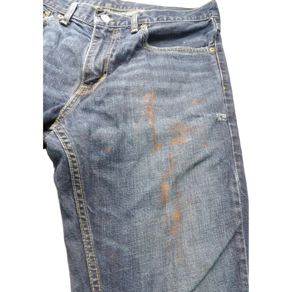 Levi's 527 Slim Boot Cut Jeans Men 34x30 Dark Wash Denim Pants Blue 100% Cotton